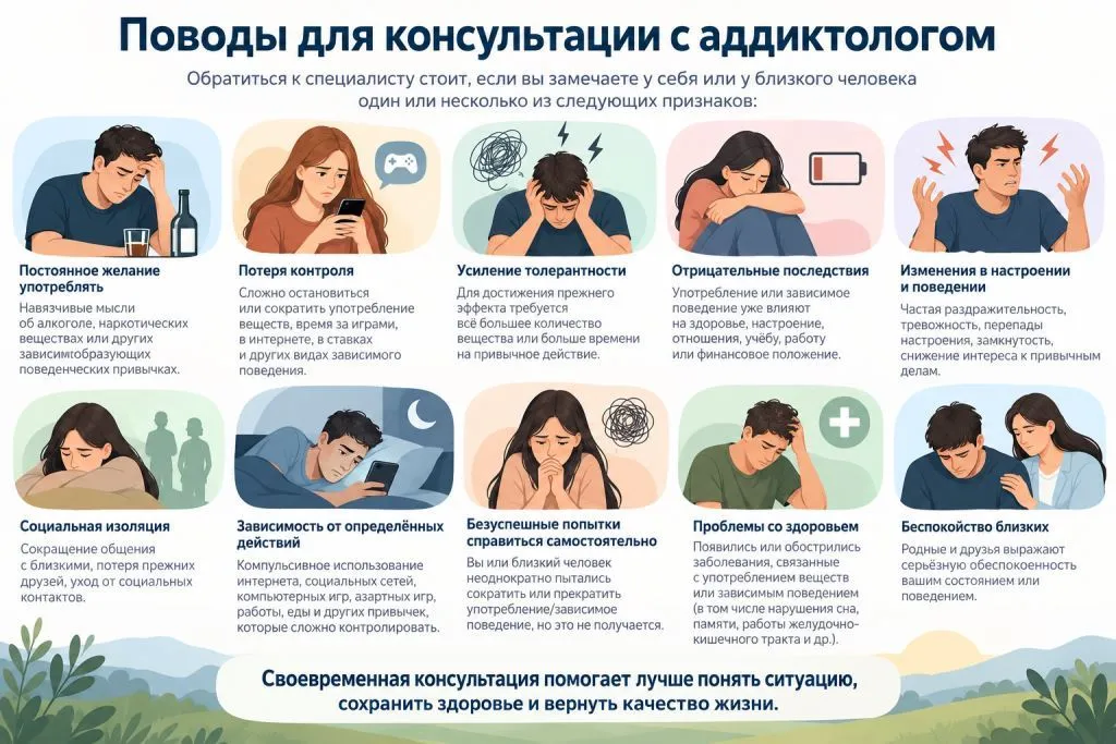 Мужчина на приеме аддиктолога